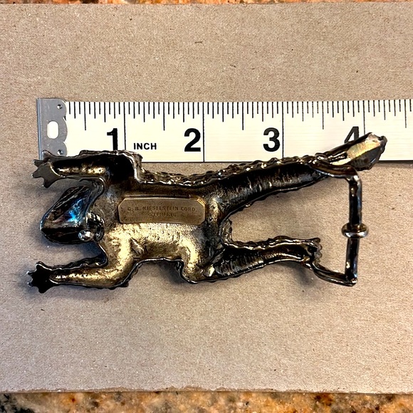 RARE Jumping Frog Belt Buckle By B. Kieselstein-Cord. - Picture 3 of 3